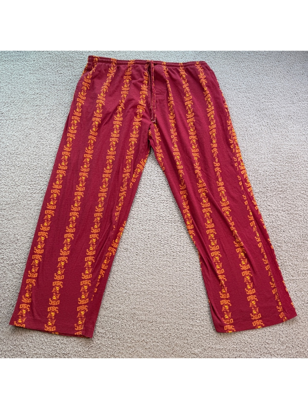 Vintage 90s Starter USC Trojans All Over Print Pajama Lounge Pants XL 40-42 NCAA